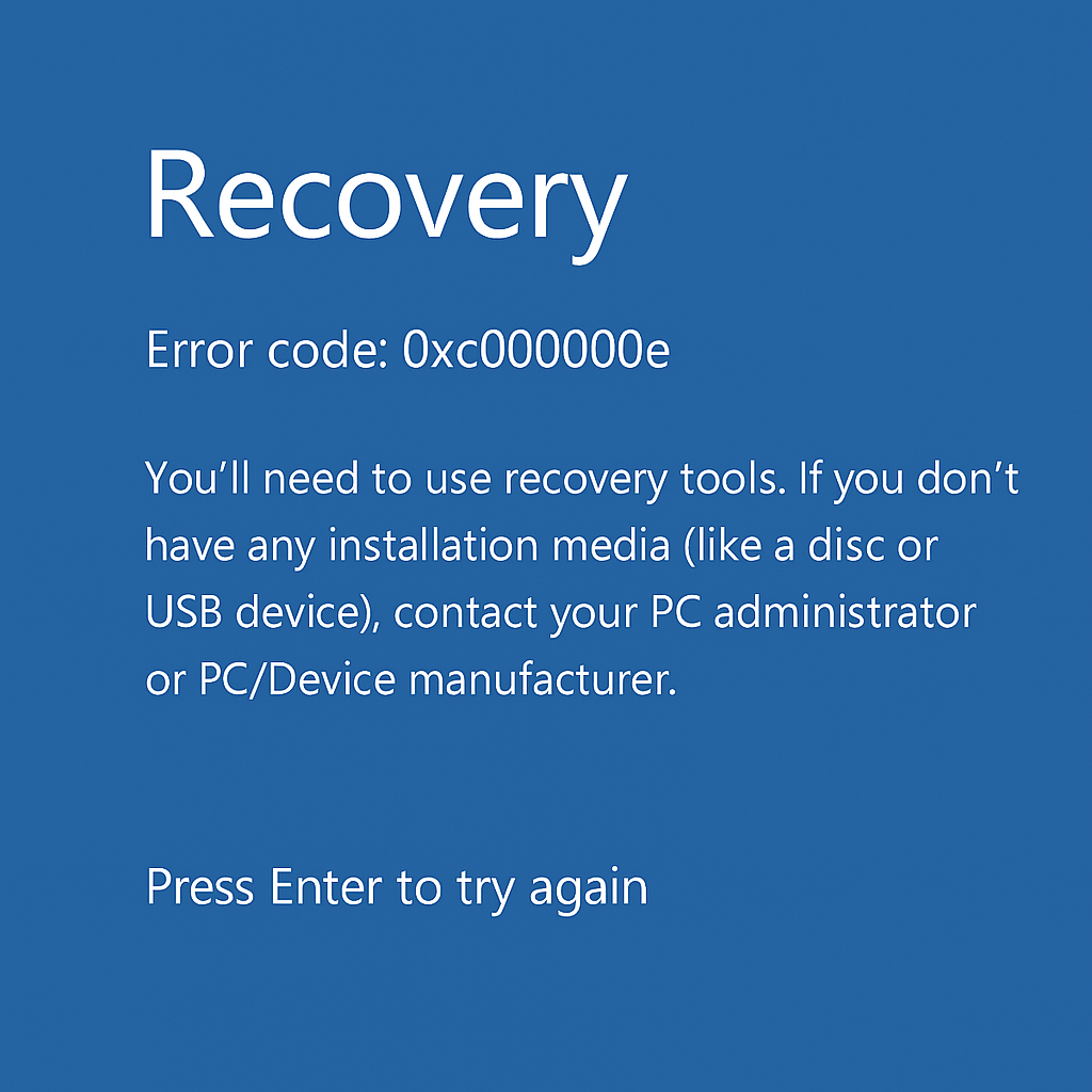 Fix error 0xc000000e