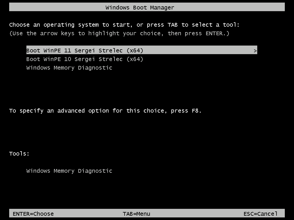 Sergei Strelec Windows PE Tool desktop