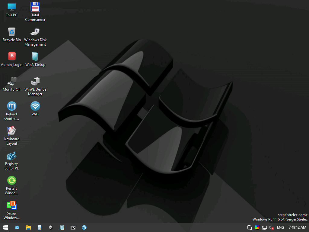 Sergei Strelec Windows PE Tool desktop