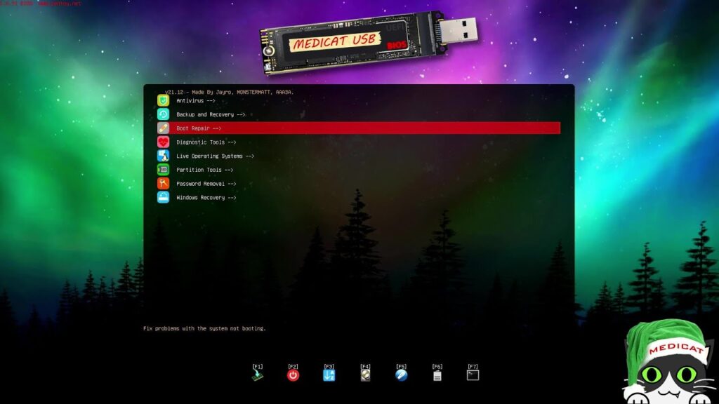 MediCat USB Windows PE Tool interface